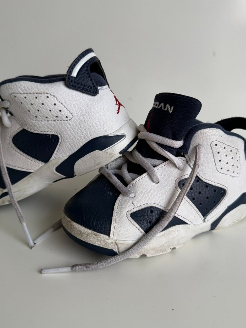 Jordan 6 Retro TD ‘Olympic’ Kids Sneakers Size 7.5
